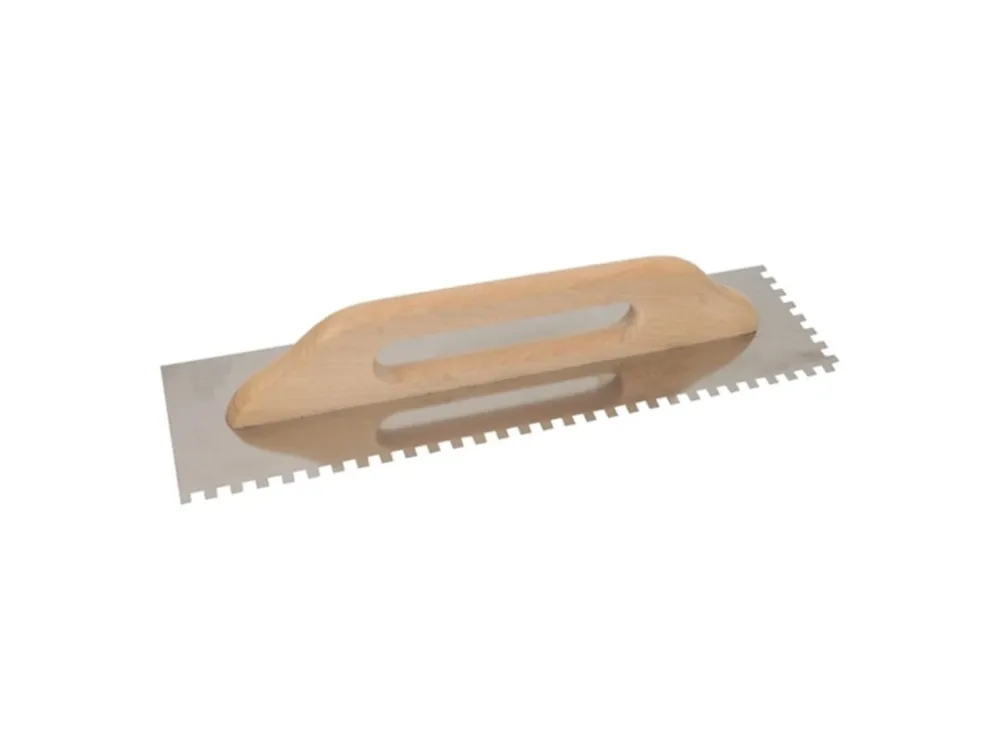 Hladítko nerezové s dřevěnou rukojetí zub 8 mm 500 x 130 mm Novinka