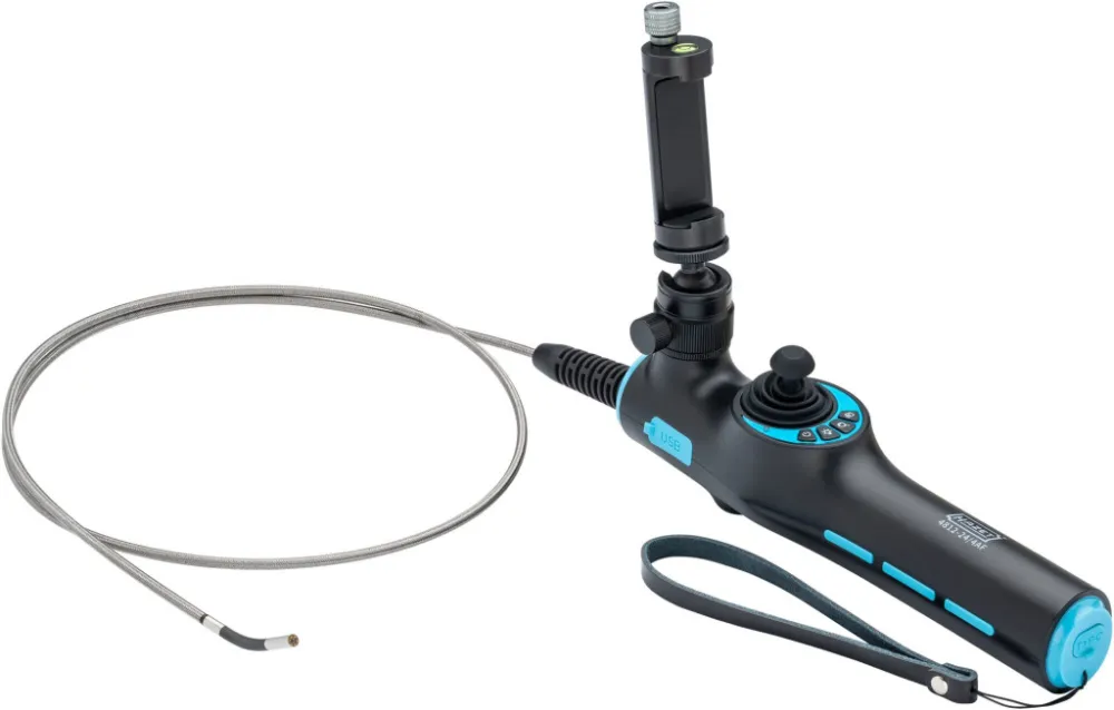 HD videoendoskop - sada s konzolou otočnou o 360° Průměr 3,9 mm, HAZET 4812-24/4AF Značkový