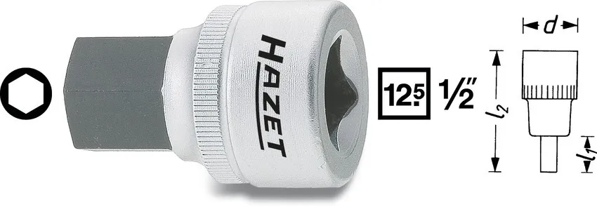 Výprodej Hlavice 1/2" IMBUS 14 x 40mm, HAZET 985-14