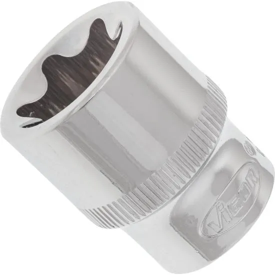 Doprava Zdarma Nástrčná hlavice, 3/8" (10 mm) čtyřhran dutý, Vnější profil TORX®, Velikost E20, VIGOR V2729N
