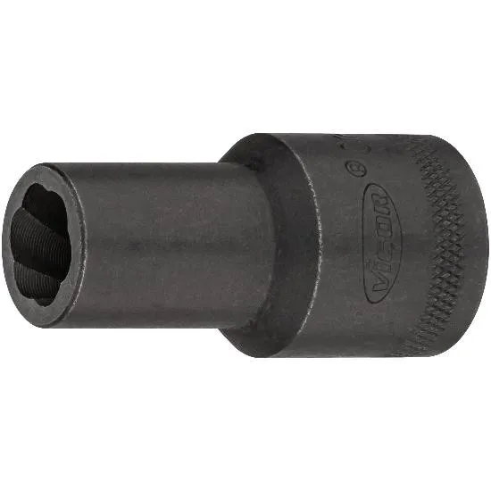 Spirálová povolovací nástrčná hlavice, 1/2", vytahovák vnějších šroubů, 12 mm, VIGOR V2404N-12 Omezená Nabídka