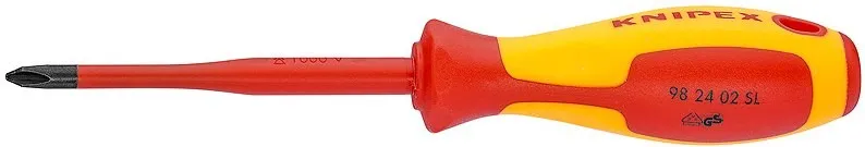 Vysoce Kvalitní Šroubovák křížový PH2x100 štíhlý tvar KNIPEX 982402SL - 1000V