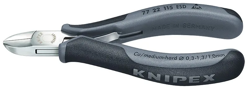 Zlevněný Štípací kleště boční 115mm pro elektroniku KNIPEX 7722115 ESD