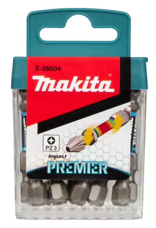 Výhodná Nabídka Torzní bit řady Impact Premier (E-form) PZ3-50mm, 10 ks, MAKITA E-26004