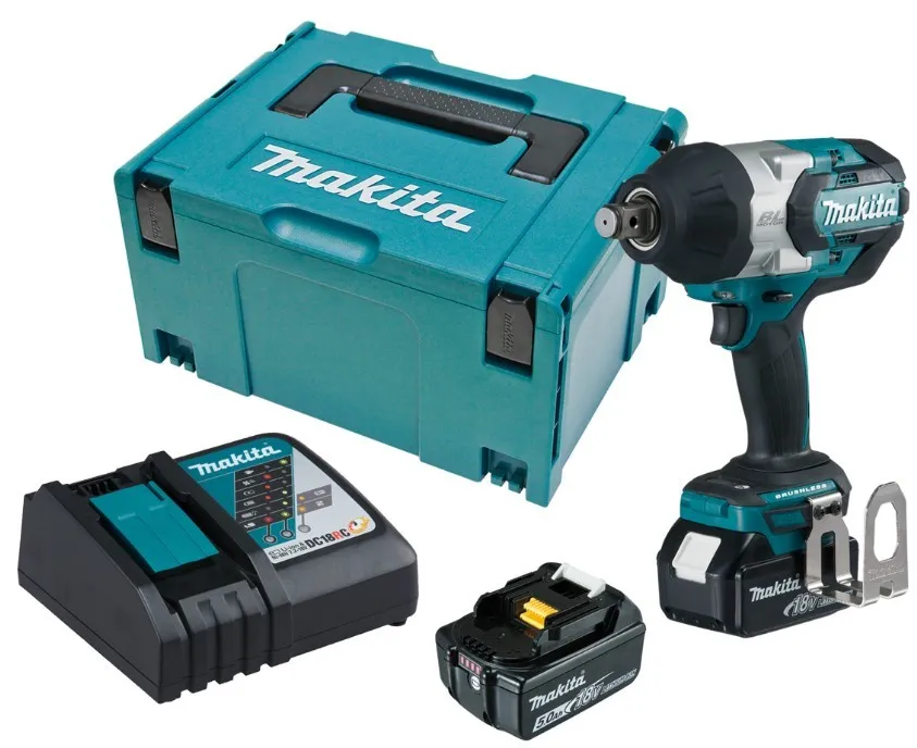 Nakupujte Hned Akumulátorový utahovák 18V/5Ah rázový 3/4" 1050Nm, MAKITA DTW1001RTJ