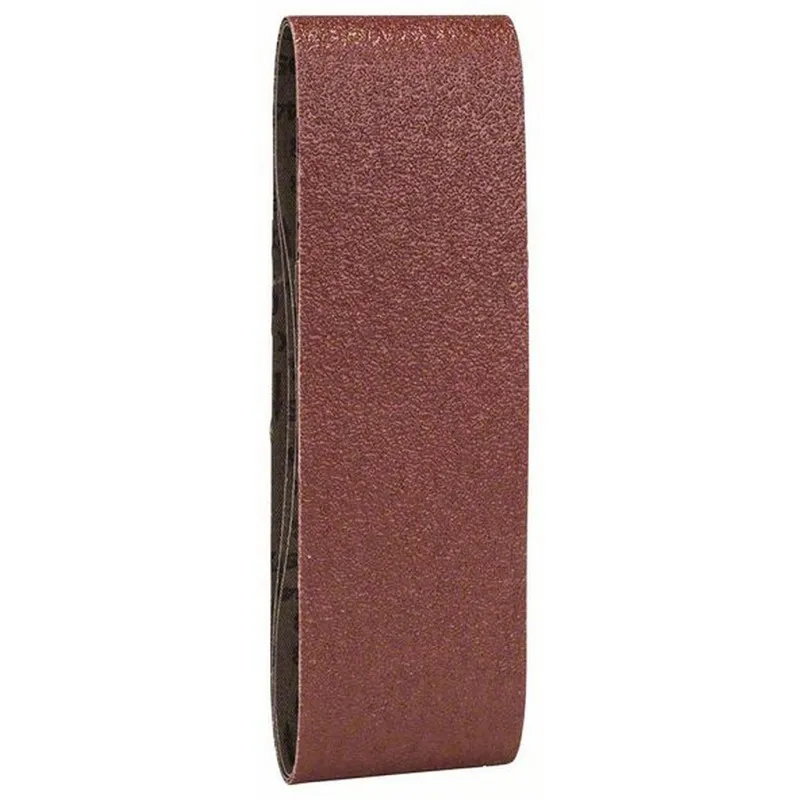 Sezónní Sleva BOSCH 3dílná sada brusných pásů pro pásové brusky, červená kvalita 40, 75 x 533 mm 2609256216