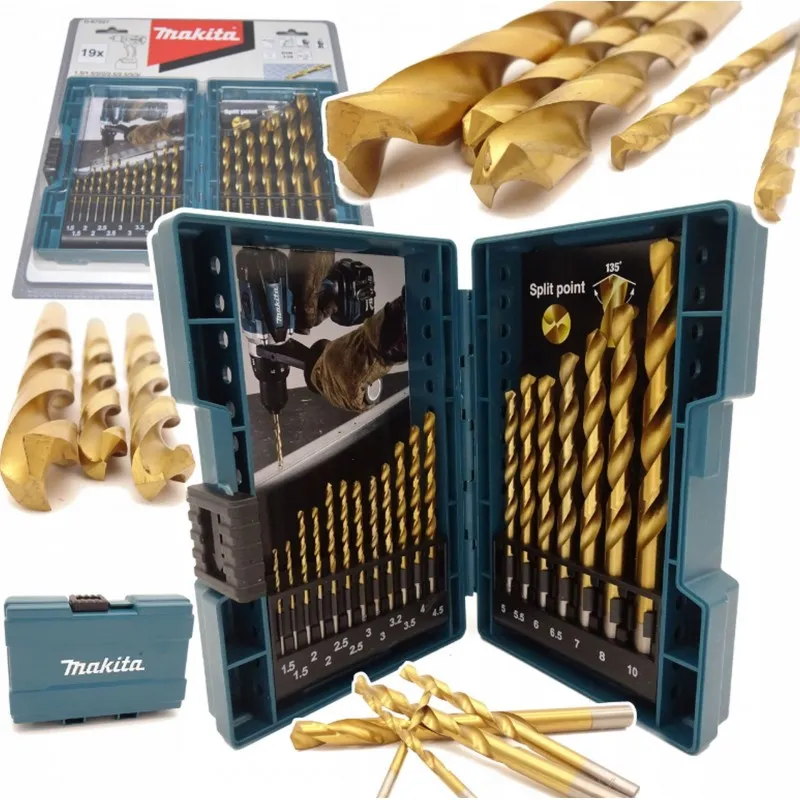 Objednat Nyní MAKITA D-67527 Sada vrtáků HSS-TiN 19ks