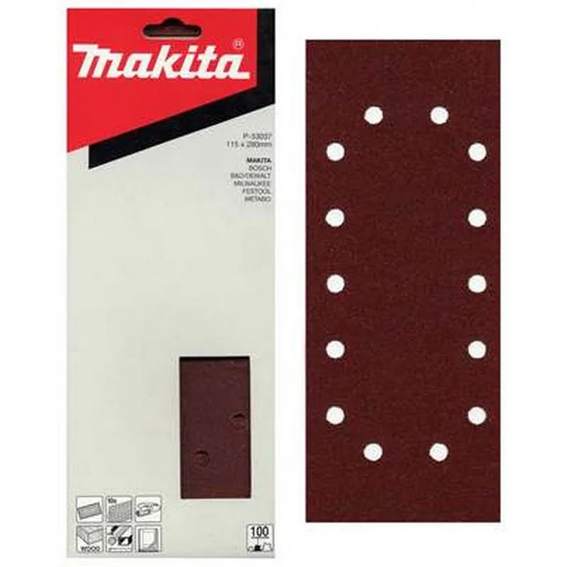 MAKITA P-33015 Brusný papír na dřevo 115x280 K60, 10 ks Jen Po Omezenou Doba