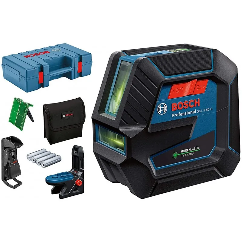 Super Cena BOSCH GCL 2-50 G Kombinovaný laser, 4x baterie AA, + Kufr 0601066M02