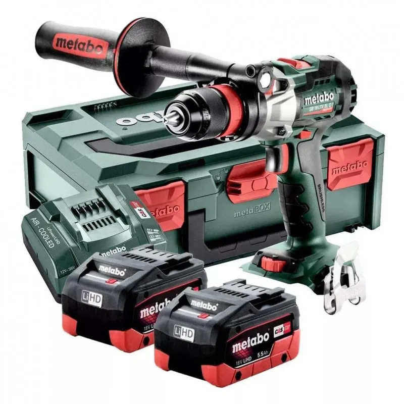 Sezónní Sleva Metabo SB 18 LTX BL Q I Aku příklepová vrtačka, (2x5,5Ah/18V) 602361660