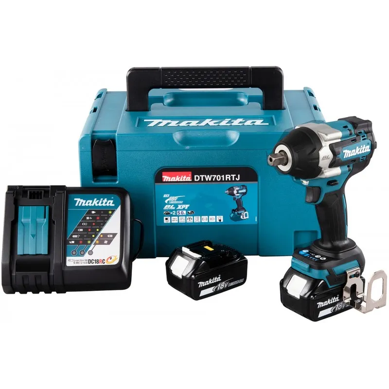 MAKITA DTW701RTJ Akumulátorový rázový utahovák 1/2" (2x18V/5,0Ah) Nízká Cena