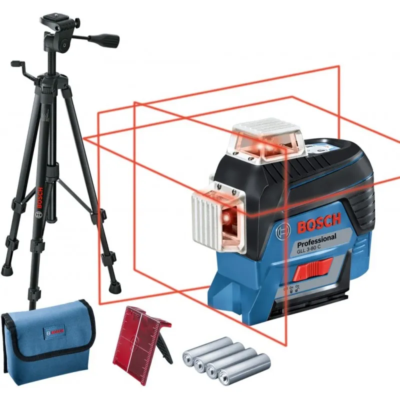 Nejprodávanější BOSCH GLL 3-80 C Liniový laser + BT 150 Stavební stativ 0601063R01