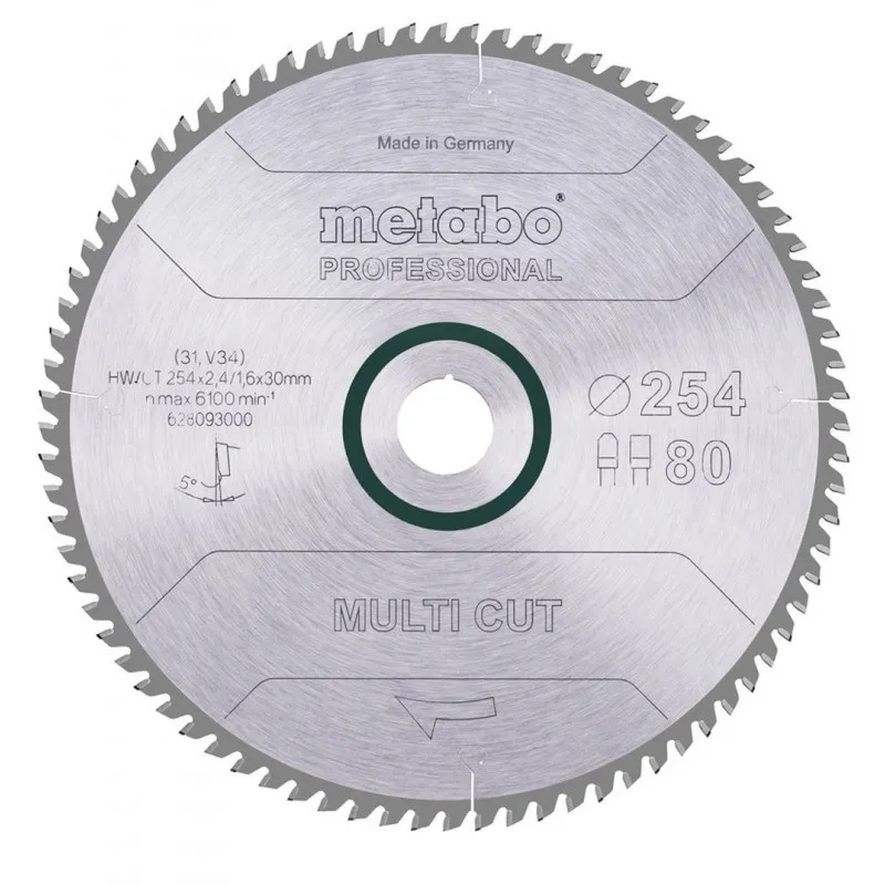 Doprava Zdarma Metabo Pilový kotouč "Multi cut - professional" HW/CT 254x30, 80 PZ/LZ, 5° 628093000