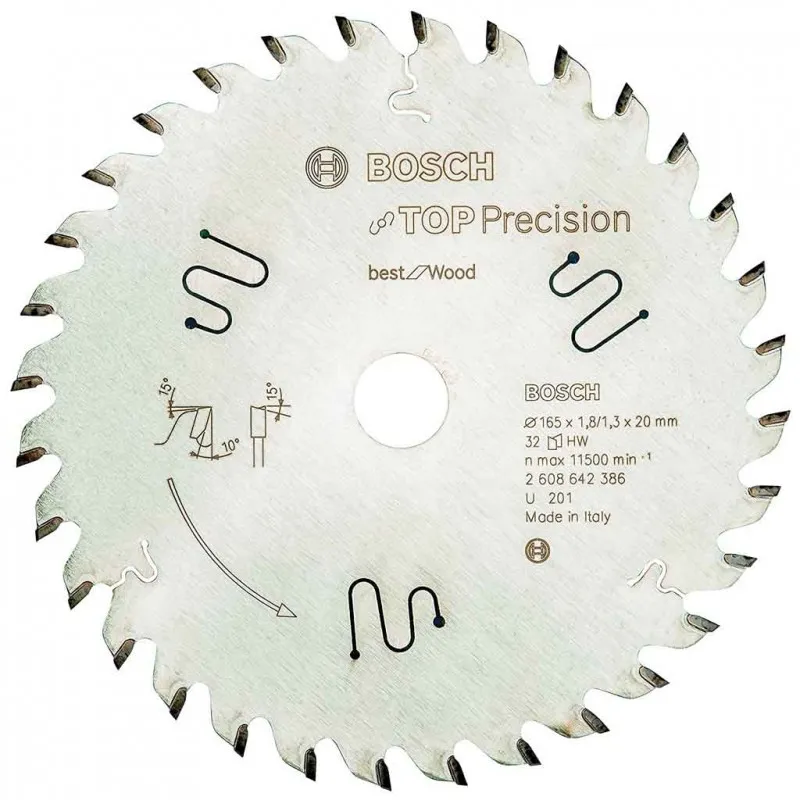 Sezónní Sleva BOSCH Pilový kotouč do okružních pil Top Precision Best for Wood, 165x1,8/1,3 mm 2608642386