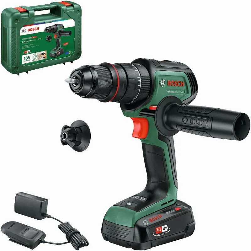 BOSCH AdvancedImpact 18V-80 Quicksnap + AL18V-20 Aku příklepový šroubovák 06039E2101 Originální