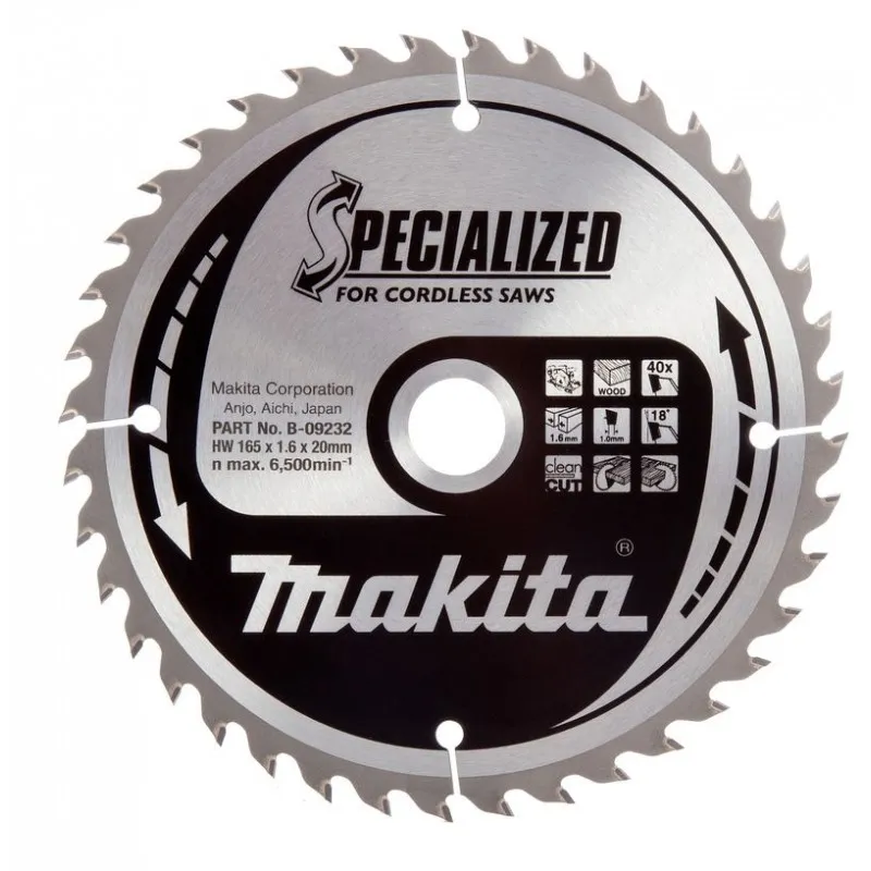 MAKITA B-32954 pilový kotouč 165x20mm, 40T =old B-09232 Zlevněný