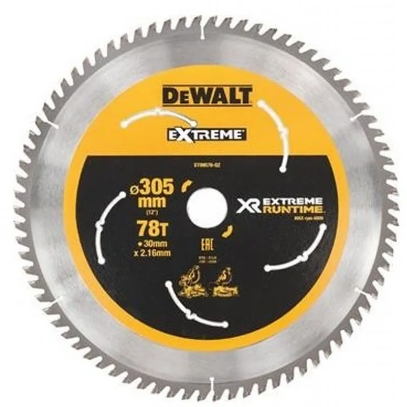Dokud Zásoby Vydrží DeWALT DT99576 Pilový kotouč 305 x 30 mm, 78 zubů FZ 7 °