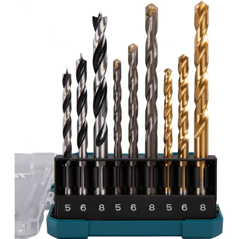 MAKITA D-71962 Sada vrtáků 9ks do zdiva, dřeva, kovu (5,6,8mm) old D-08660 Cenový Hit