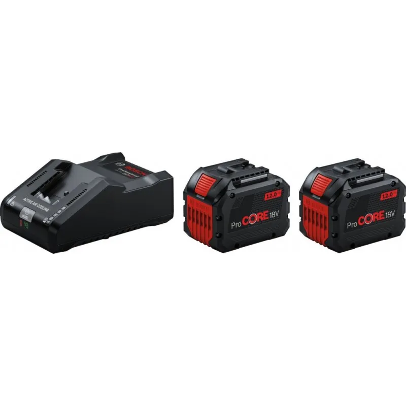 Nejprodávanější BOSCH Starter Set 2 x PROCORE18V 12.0AH + GAL 18V-160 PROFESSIONAL 1600A02T5W