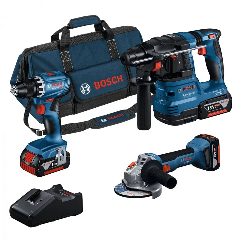 Kup Teď BOSCH GSR+GWS+GBH+3× 4,0Ah+GAL 18V-40 PROFESSIONAL nářadí 18V sada 3 ks 0615A5007L