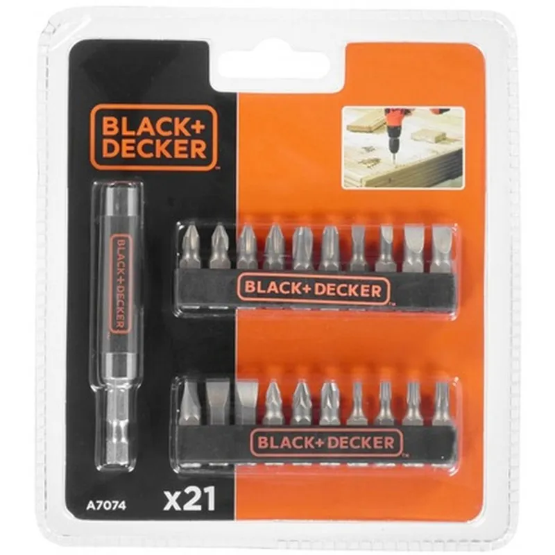 Black & Decker A7074 21dílná sada bitů + magnetický držák Přímo Od Výrobce