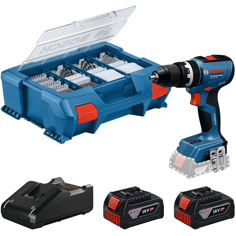 BOSCH GSB 18V-65 PROFESSIONAL Příklepový vrtací šroubovák, 2 x 4.0Ah, L-case 06019N3307 Cenová Bomba
