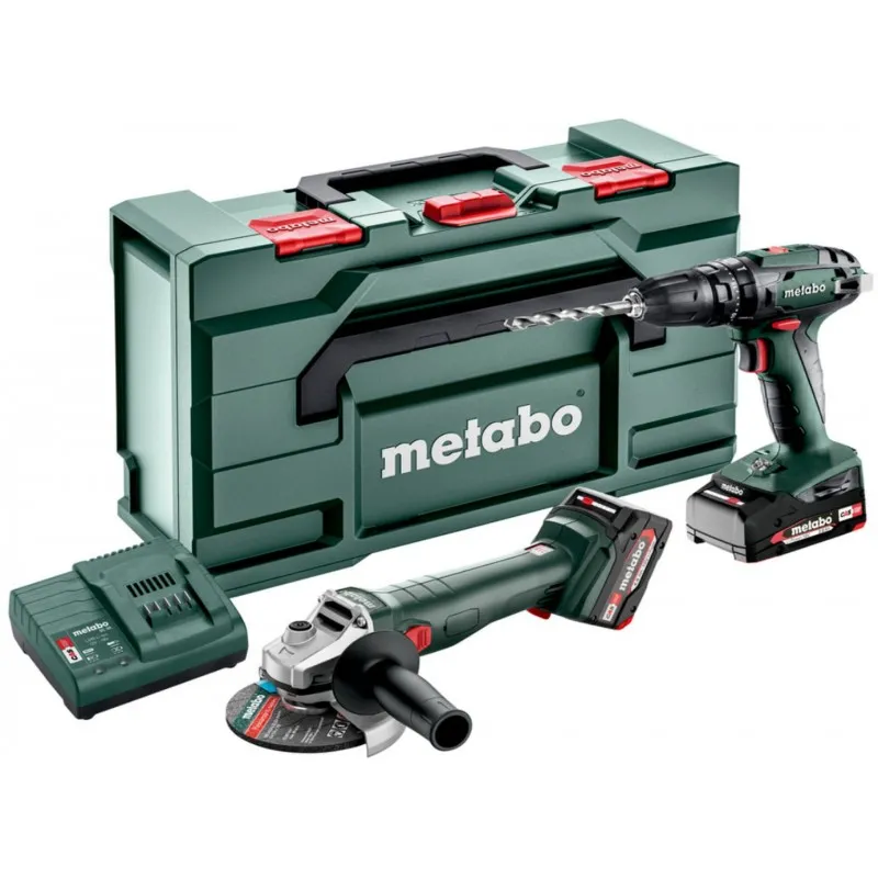 Koupit Online Metabo Combo Set 2.4.4 18V (SB 18 + W 18 L 9-125+18V/1x2,0Ah+18V/1x4,0Ah) MetaBox 685205500