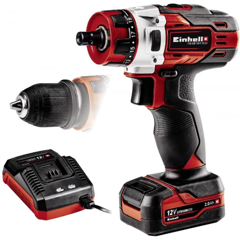 Nová Kolekce Einhell Te-CD 12/1 X-Li (1x2, 0Ah) Akumulátorová vrtačka (12V/1x2,0Ah) 4513592