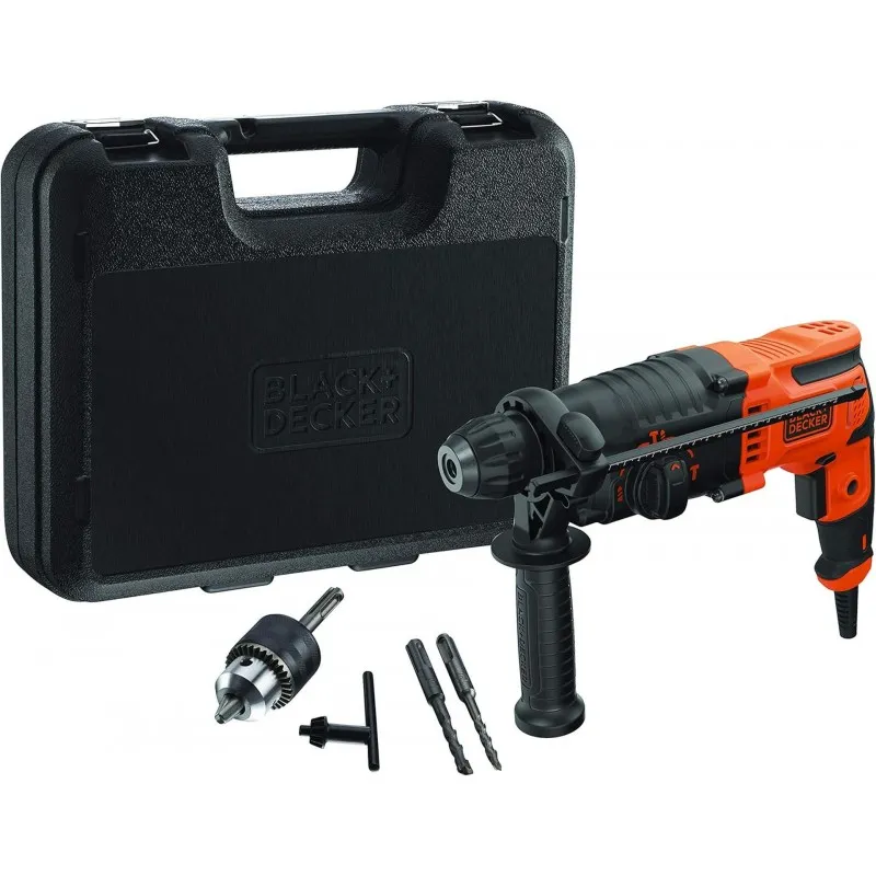 Black & Decker BEHS01K Kombinované vrtací a sekací kladivo SDS-Plus (1,4J/650W), kufr Dokud Zásoby Vydrží