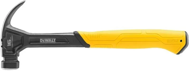 Rychlé Dodání DeWALT DWHT51002 Ocelové tesařské kladivo 454 g, zahnutý nos, hladká hlava