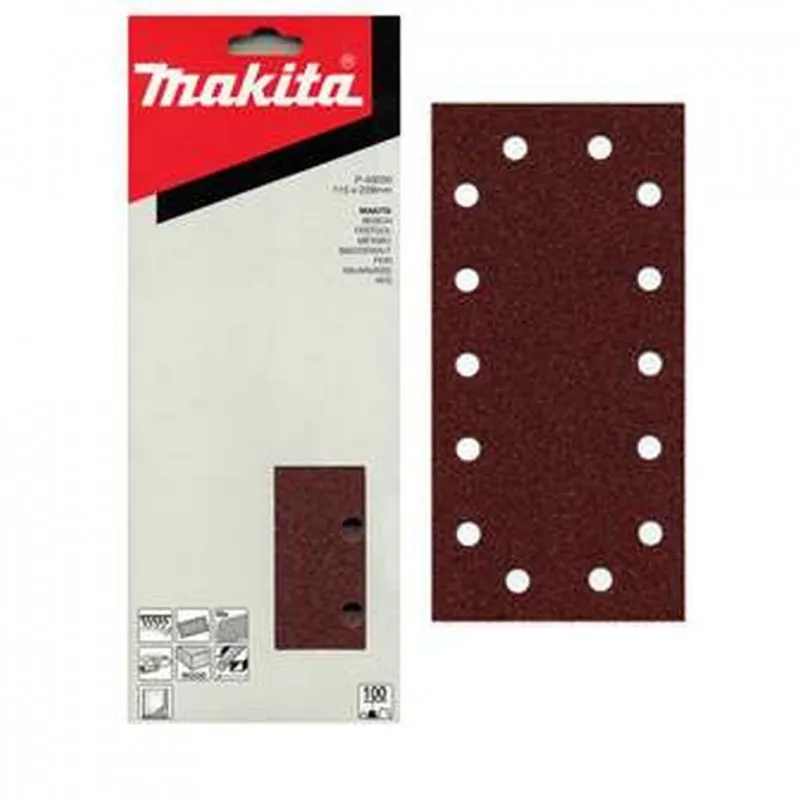 Akční Cena MAKITA P-43022 Brusný papír se suchým zipem, 115x229mm, 14ot, K40, 10ks 9046