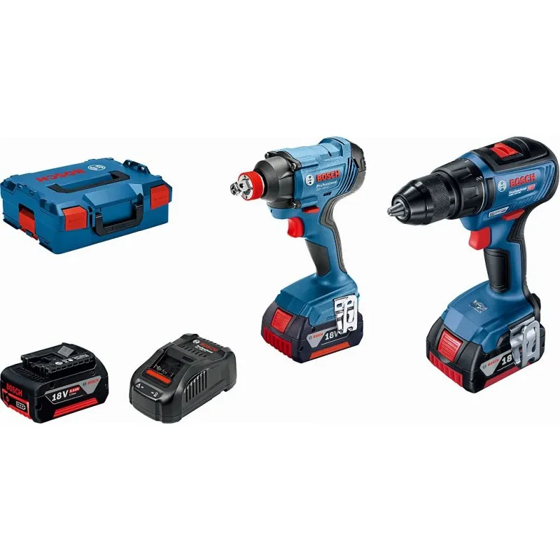 Rychlé Dodání BOSCH Sada: GSR 18V-50 + GDX 180-LI (3x 5,0 Ah + GAL 188CV), L-boxx 136 06019G5227