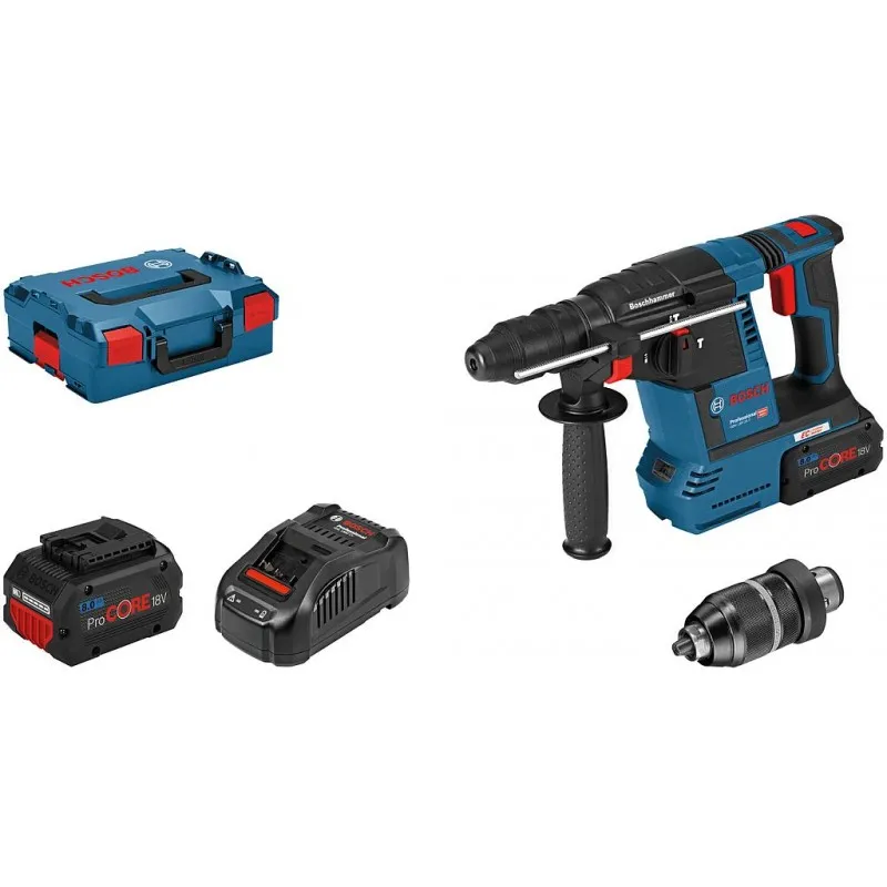 Tovární Cena BOSCH GBH 18V-26F PROFESSIONAL Vrtací kladivo s SDS plus, 2× ProCORE18V 8,0Ah 061191000E