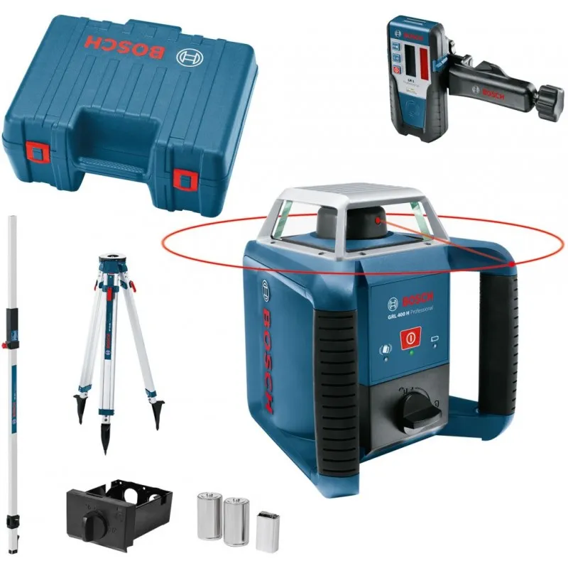 Jen Po Omezenou Doba BOSCH GRL 400 H Rotační laser + LR 1 + GR 240 + BT 170 HD + příruční kufr 061599403U