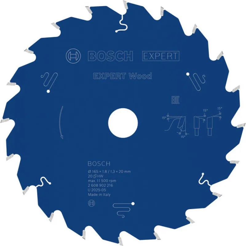 BOSCH Pilový kotouč EXPERT Wood, 165 × 1,8/1,3 × 20 mm, T20 2608902216 Přímo Od Výrobce