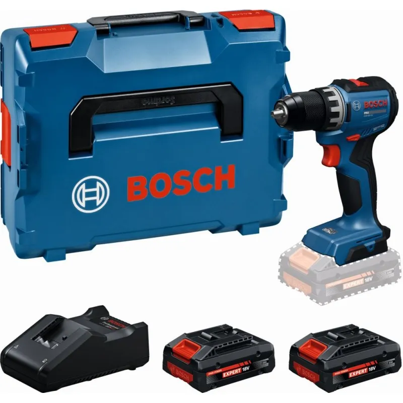 Omezená Nabídka BOSCH GSR18V-52 PROFESSIONAL Aku vrtací šroubovák, 2× EXBA18V-40 - 4,0Ah, L-BOXX 06019S002C