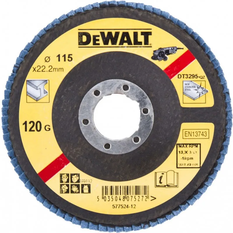 Značkový DeWALT DT3293 Brusný lamelový kotouč na kov 115 mm, plochý, 60G