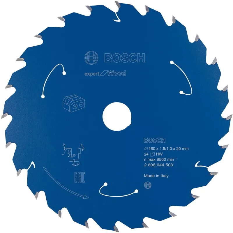 BOSCH Pilový kotouč pro aku pily; Expert for Wood 160x20x1,5/1x24T 2608644503 Finální Výprodej