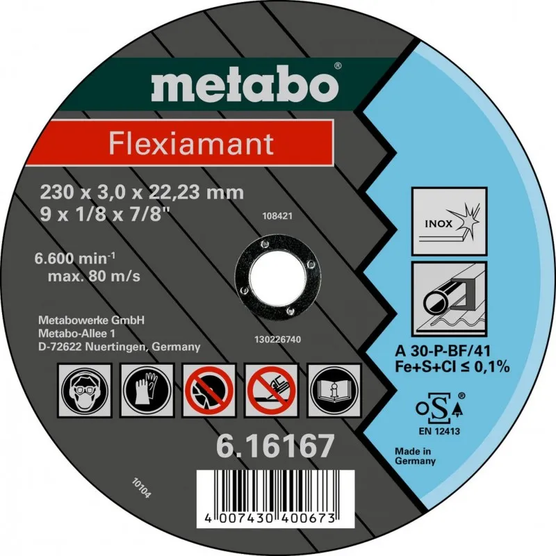 Doprava Zdarma Metabo Flexiamant Řezný kotouč 125 x 2,5 x 22,23 Inox, TF 41 616738000