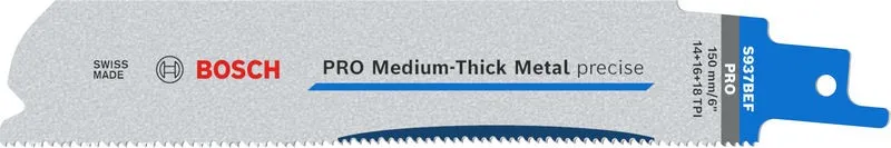 BOSCH Pilový list PRO Medium-Thick Metal precise S937BEF, 1,1×25×150 mm, 5 ks 2608658991 Expresní Doručení