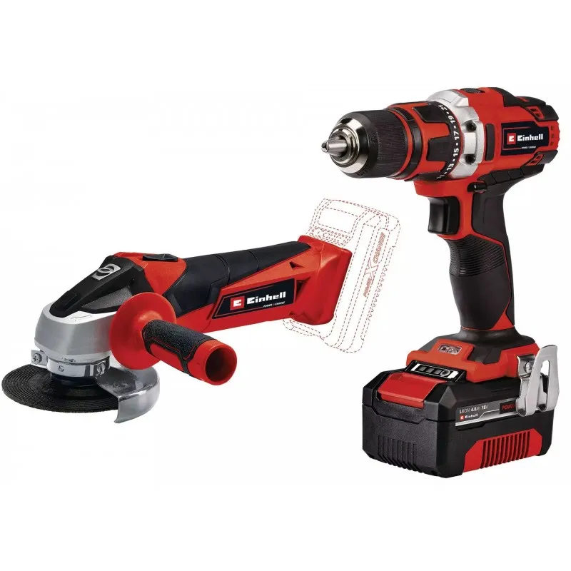 Einhell TE-TK 18/2 Li Kit (CD+AG) Set nářadí Aku šroubovák + Aku úhlová bruska 4257240 Značkový