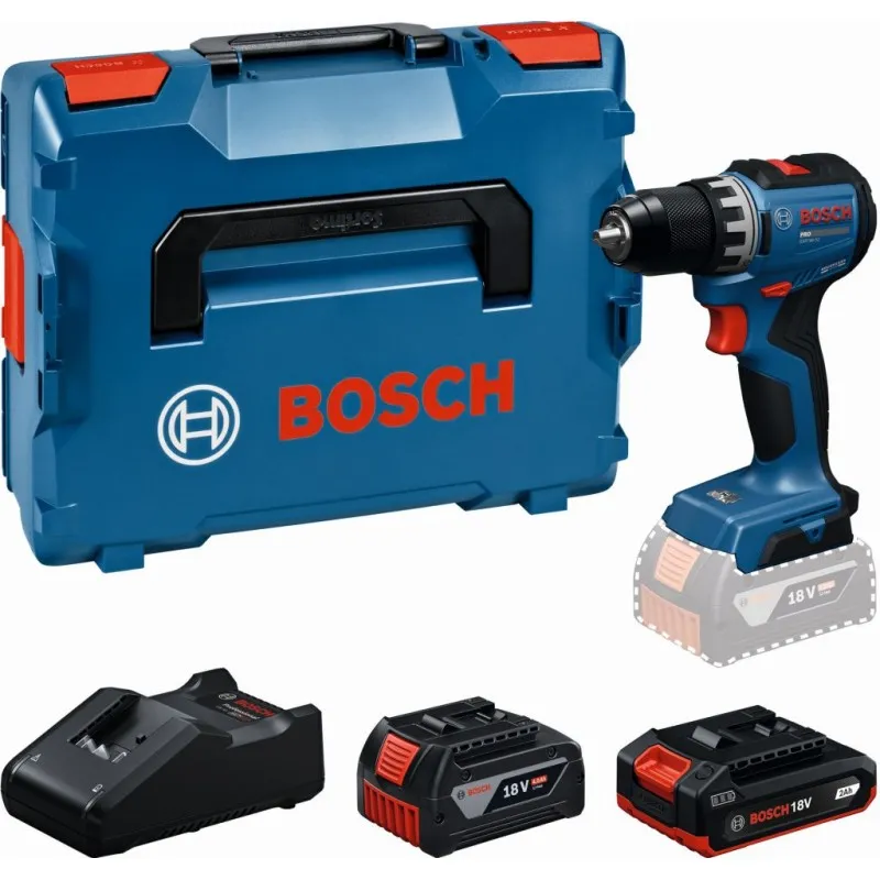 Odeslání Ihned BOSCH GSR18V-52 PROFESSIONAL Aku vrtací šroubovák, 1 x 2,0Ah +1 x 4,0Ah, L-BOXX 06019S0024