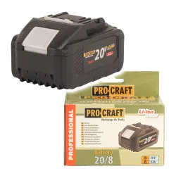 Baterie akumulátorová 20 V Li-ion, 8000 mAh Procraft 20/8 | 20/8 Akční Nabídka