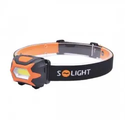 Čelová LED svítilna, 3 W COB, 3 x AAA, Solight Speciální Cena