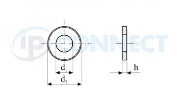 Podložka M 12 , pr. 13 x 24 x 2,5 , zinek - Podložka plochá, 300 HV (DIN 125 A) Odeslání Ihned