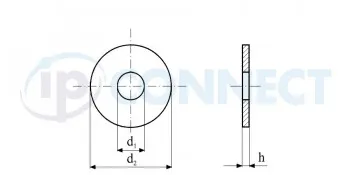 Podložka M 12 , pr. 13 x 37 x 3 , zinek - Pod nýty (DIN 9021 ) Vysoce Kvalitní