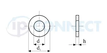 Novinka Podložka M 16 , pr. 17,5 x 30 x 3 , bez PÚ - Plochá hrubá (DIN 126 )