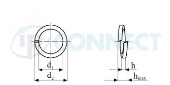 Odeslání Ihned Podložka M 24 , pr. 24,5 x 35,9 x 5 , bez PÚ - Pružná (pérovka), čtvercový průřez (DIN 7980 )