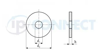 Podložka M 14 , pr. 15,5 x 50 x 4 , zinek - Velkoplošná pro dřevěné konstrukce (DIN 440 R) Top Prodej