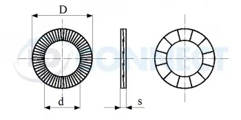 Podložka 6,5 x 10,8 x 1,8 , Delta Protect - Nord-lock, antivibrační podložka pro šrouby DIN 912 Horká Nabídka
